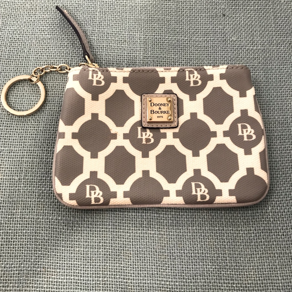Dooney & Bourke Grey & White Wristlet